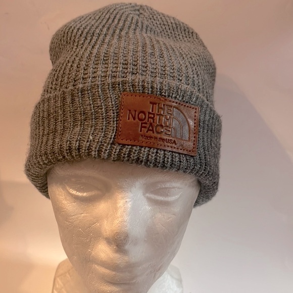 The North Face Unisex Ski Beanie Hat Grey Stretch Winter - Picture 5 of 8